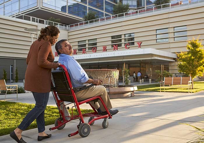 patients on the way to the new stanford hospital adult emergency department