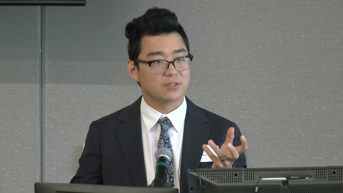 Tony Chen, MD giving a presentation